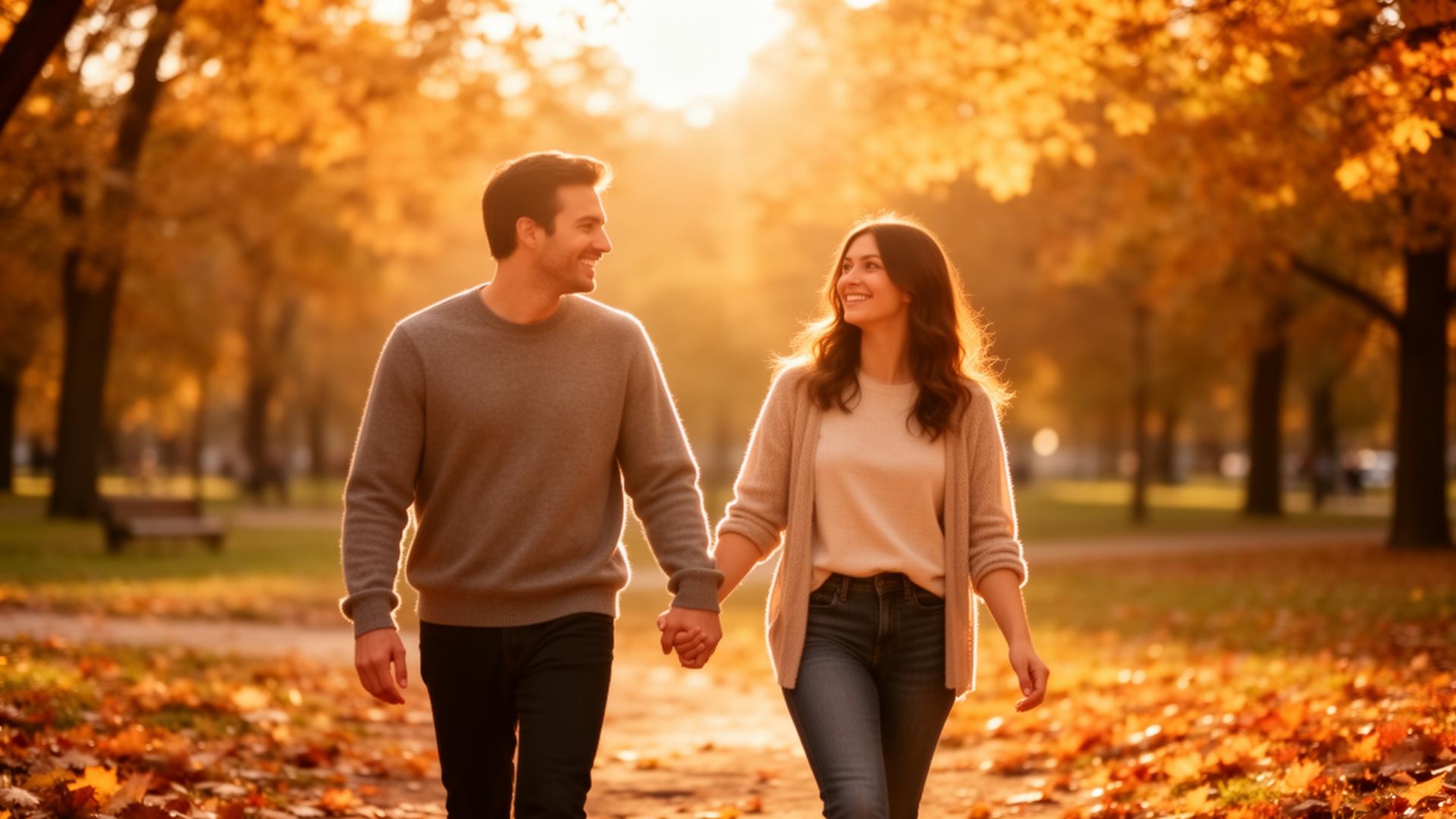 Glückliches Paar im Park